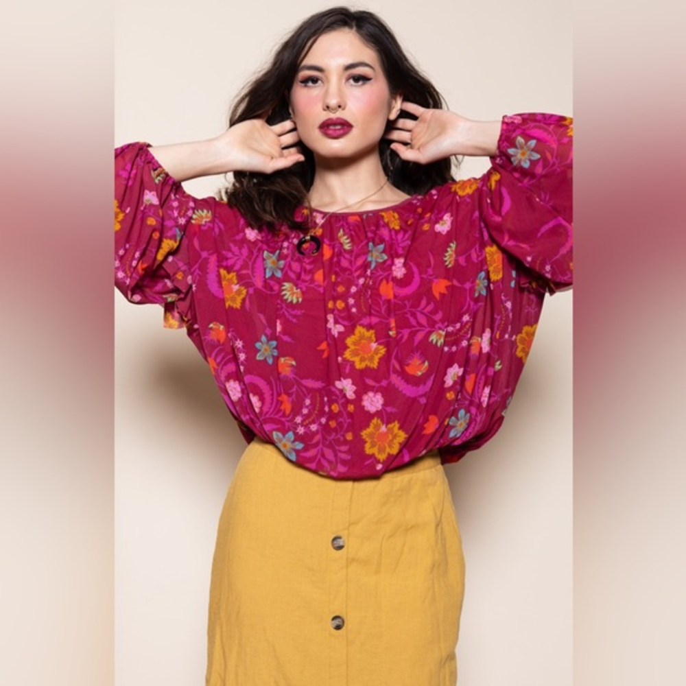 Free People Wildflower Honey Berry‎ Top